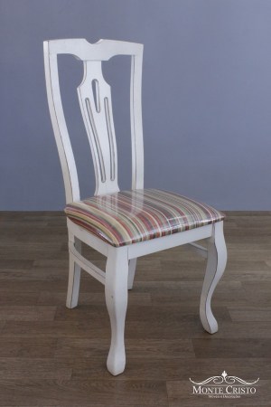 Cadeira Araras branca provençal com tecido